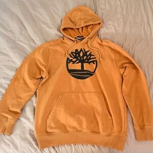 Timberland Men's Tan Hoodie with Logo